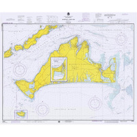 Nautical Chart - Marthas Vineyard ca. 1975-Paper Art-38"x32"