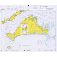 Nautical Chart - Marthas Vineyard ca. 1975-Paper Art-42"x35"