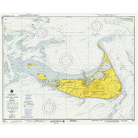 Nautical Chart - Nantucket Island ca. 1975-Paper Art-24"x20"