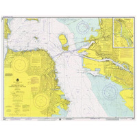 Nautical Chart - San Francisco Bay ca. 1975-Paper Art-32"x25"