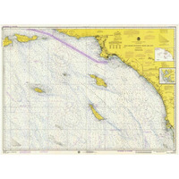 Nautical Chart - San Diego to Santa Rosa Island ca. 1975-Paper Art-38"x28"