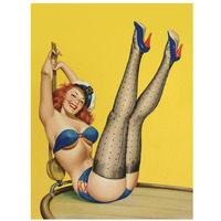 Mid-Century Pin-Ups - Flirt Magazine - Sailor Girl-Paper Art-26"x34"