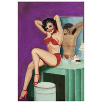 Mid-Century Pin-Ups - Bedtime Stories-Paper Art-22"x32"