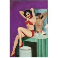 Mid-Century Pin-Ups - Bedtime Stories-Paper Art-34"x50"