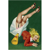 Mid-Century Pin-Ups - Titter Magazine - Cheerleader-Paper Art-26"x38"