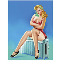 Mid-Century Pin-Ups - Wink Magazine - Warm Thoughts-Paper Art-20"x26"