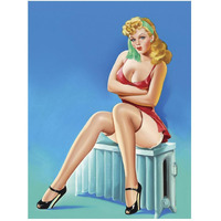 Mid-Century Pin-Ups - Wink Magazine - Warm Thoughts-Paper Art-38"x50"