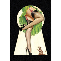 Mid-Century Pin-Ups - Through the Keyhole-Paper Art-42&quotx62"