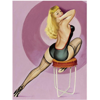 Mid-Century Pin-Ups - Beauty Parade Magazine - Oh! Purple-Paper Art-32"x42"