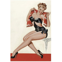 Mid-Century Pin-Ups - Wink Magazine - Silk Stockings & High Heels-Paper Art-34"x50"