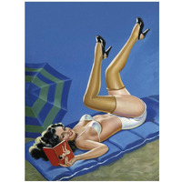 Mid-Century Pin-Ups - Wink Magazine - Merry mirthful Maiden-Paper Art-14"x18"