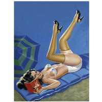 Mid-Century Pin-Ups - Wink Magazine - Merry mirthful Maiden-Paper Art-26"x34"