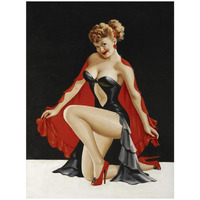 Mid-Century Pin-Ups - Magazine Cover - Little Red Cape-Paper Art-20"x26"