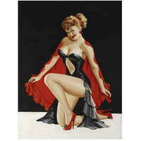 Mid-Century Pin-Ups - Magazine Cover - Little Red Cape-Paper Art-38"x50"