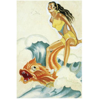 Mid-Century Pin-Ups - Whisper Magazine - Wave Rider-Paper Art-22"x32"