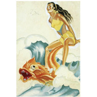 Mid-Century Pin-Ups - Whisper Magazine - Wave Rider-Paper Art-26"x38"