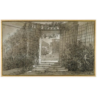 Landscape with a Staircase and a Balustrade, ca. 1744-47-Paper Art-46"x28"