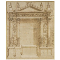 Design for an Altar, ca. 1527-Paper Art-27"x32"