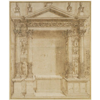 Design for an Altar, ca. 1527-Paper Art-35"x42"