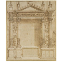 Design for an Altar, ca. 1527-Paper Art-39"x46"