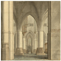 The Choir and North Ambulatory of the Church of Saint Bavo, Haarlem, 1634-Paper Art-32&quotx32"