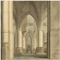 The Choir and North Ambulatory of the Church of Saint Bavo, Haarlem, 1634-Paper Art-38"x38"