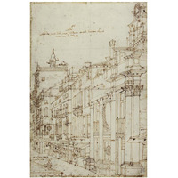 The Campo S. Basso: The North Side with the Church, 1740s-Paper Art-14"x20"