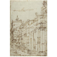 The Campo S. Basso: The North Side with the Church, 1740s-Paper Art-18"x26"