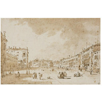 View of Campo San Polo, Venice, ca. 1790-Paper Art-26"x18"