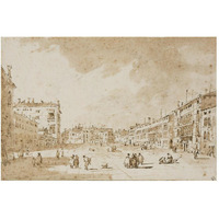 View of Campo San Polo, Venice, ca. 1790-Paper Art-50"x34"