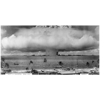 Bikini Atoll - Operation Crossroads Baker Detonation - July 25, 1946: DBCR-T1-318-Exp #2 AF434-6-Paper Art-26"x14"