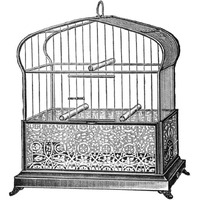 Etchings: Birdcage - Onion-peak top, filigree pattern base-Paper Art-26"x26"