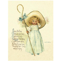 Nursery Rhymes: Little Bo Peep-Paper Art-14"x18"