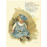 Nursery Rhymes: Little Boy Blue-Paper Art-14"x18"