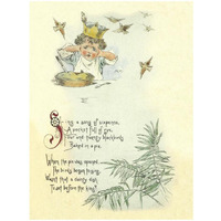 Nursery Rhymes: Sing a Song of Sixpence-Paper Art-26"x34"