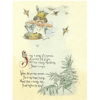 Nursery Rhymes: Sing a Song of Sixpence-Paper Art-32"x42"