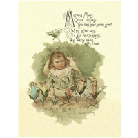 Nursery Rhymes: Mistress Mary Quite Contrary-Paper Art-14"x18"