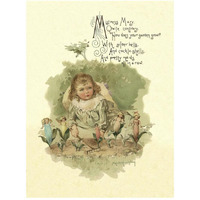 Nursery Rhymes: Mistress Mary Quite Contrary-Paper Art-20"x26"