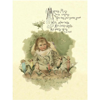 Nursery Rhymes: Mistress Mary Quite Contrary-Paper Art-32"x42"