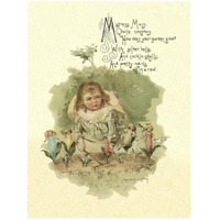 Nursery Rhymes: Mistress Mary Quite Contrary-Paper Art-38"x50"