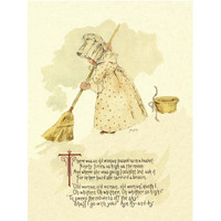 Nursery Rhymes: There Was an Old Woman Tossed Up in a Basket-Paper Art-32"x42"