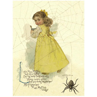 Nursery Rhymes: Little Miss Muffett-Paper Art-20"x26"