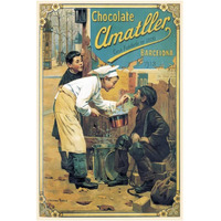 Cooks: Chocolate Amatller-Paper Art-14"x20"