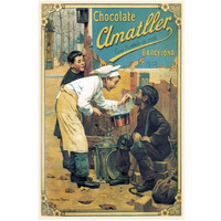 Cooks: Chocolate Amatller-Paper Art-22"x32"