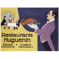 Cooks: Restaurants Huguenin-Paper Art-42"x32"