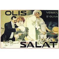 Cooks: Olis Salat - Verges d'Oliva-Paper Art-20"x14"