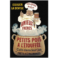 Cooks: Amieux Freres - Petits Pois a lEtouffee-Paper Art-18"x26"