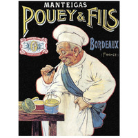 Cooks: Manteigas Pouey and Fils-Paper Art-20"x26"