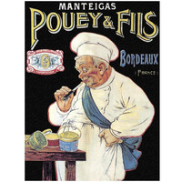 Cooks: Manteigas Pouey and Fils-Paper Art-26"x34"