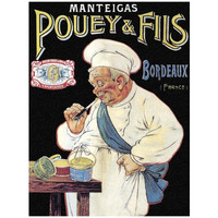 Cooks: Manteigas Pouey and Fils-Paper Art-32"x42"